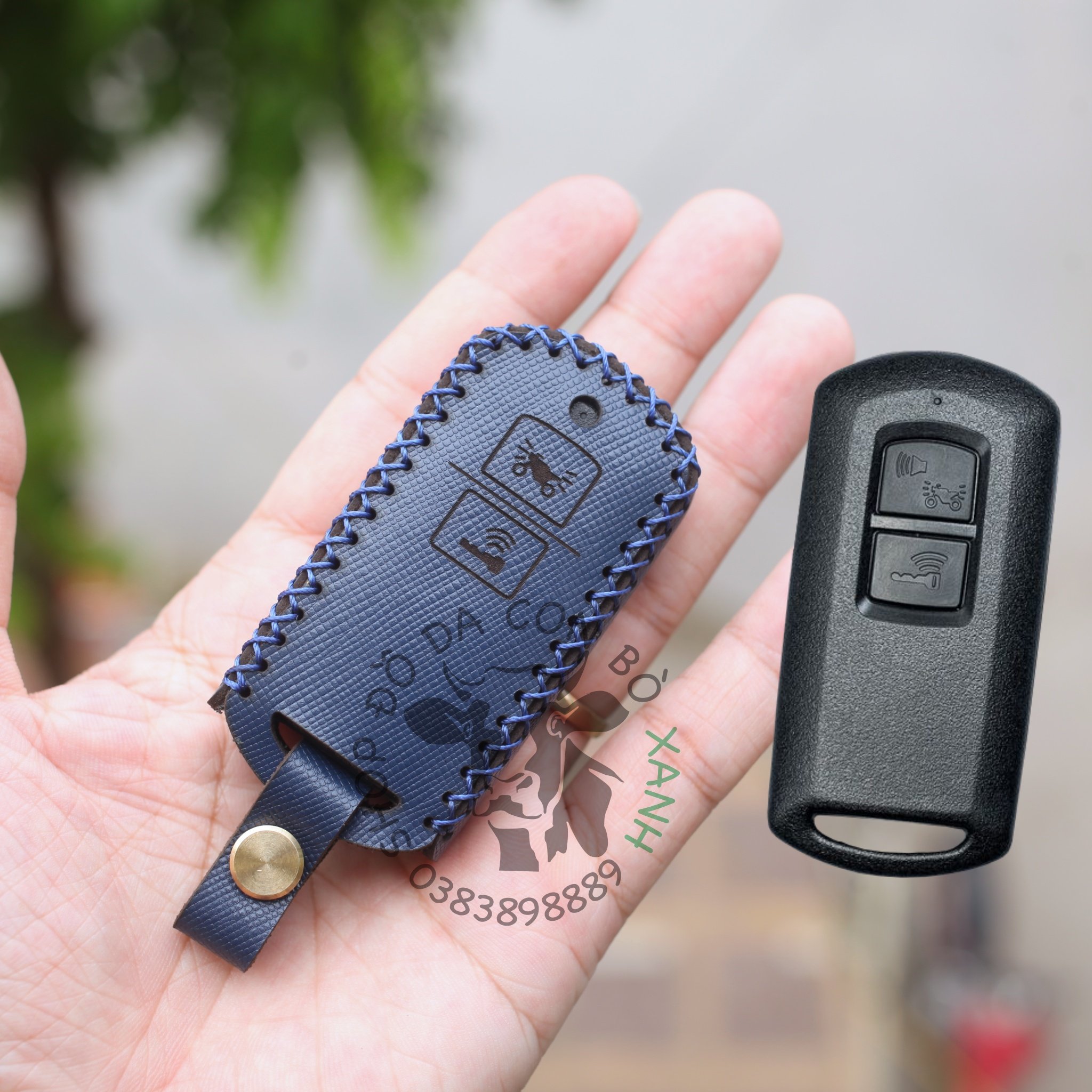 Vỏ da đựng Chìa Khóa Honda Air Blade 150, Vario 150, Airblade 2020, Lead 2020 handmade da thật