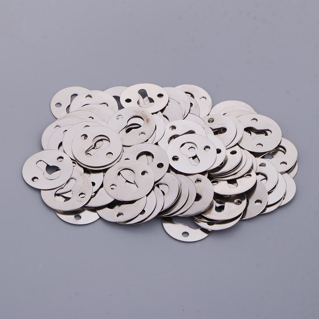 100Pcs Round Keyhole Hangers Fasteners Hanging Hardware for Picture Frame 23mm