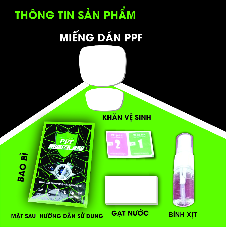 Miếng Dán PPF Bảo Vệ Mặt Đồng Hồ Xe Scoopy 2017-2019 | Chất Liệu Film PPF