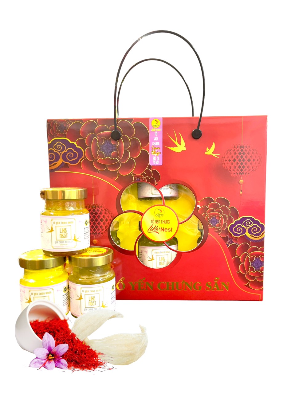 Yến Chưng Cao Cấp Mix Collagen Saffron Like Nest 30% Yến Nguyên Chất