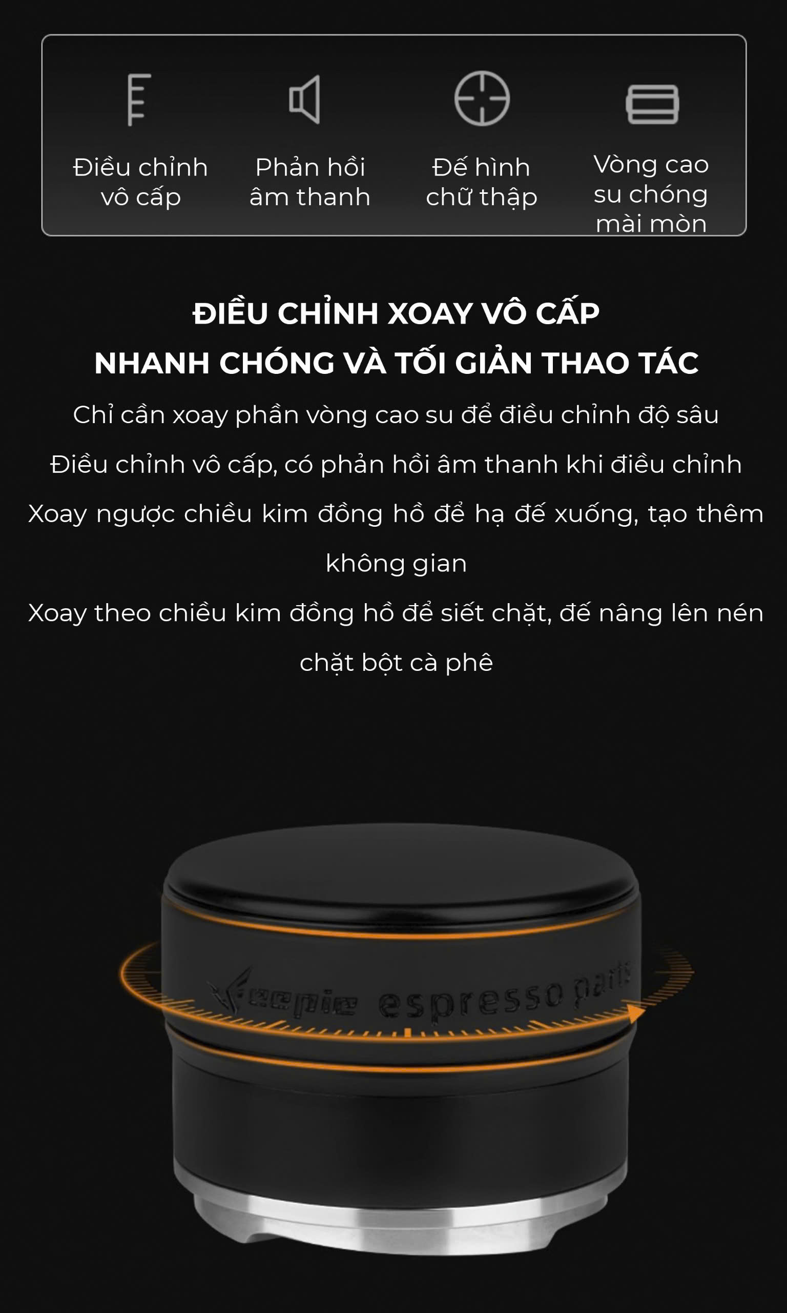 Combo dụng cụ pha espresso Bracelet Series Feepie
