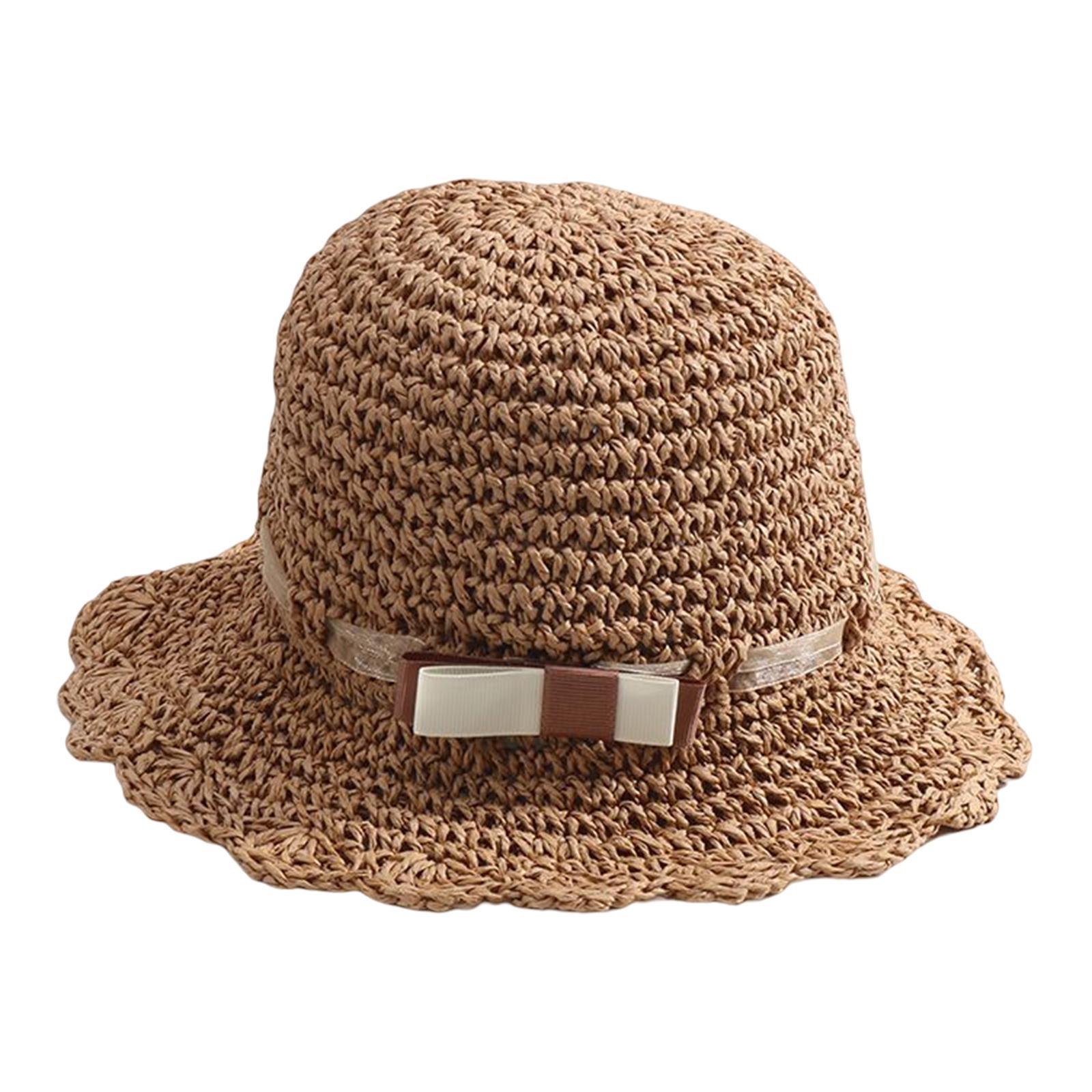 Summer Straw Kids Sun Hat Summer Beach Hat Wide Brim for Vacation