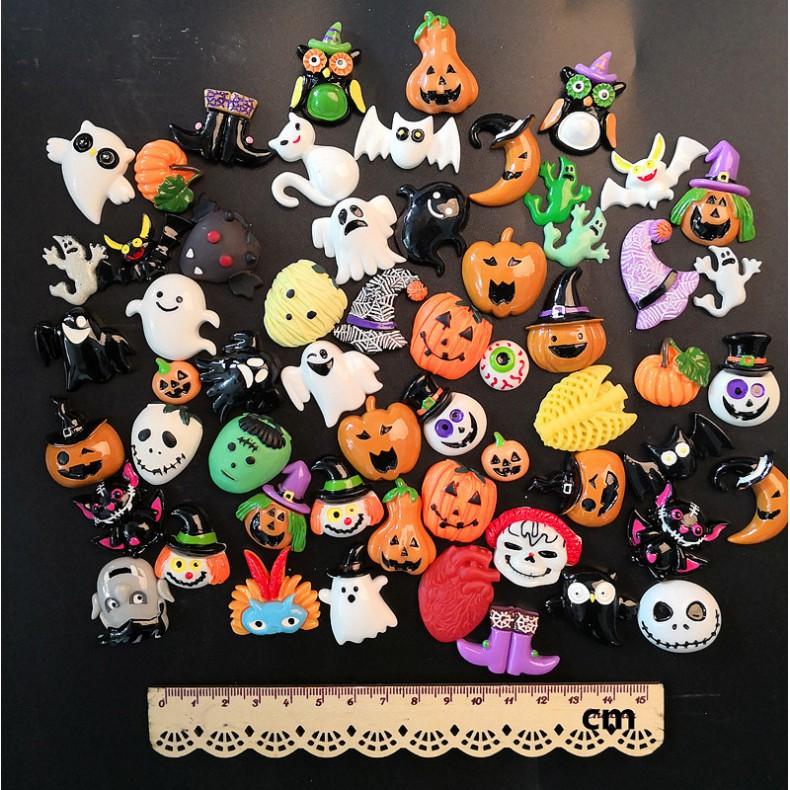 Gói 30 mô hình biểu tượng Halloween trang trí tủ lạnh, dán phù hiệu, bưu thiếp, DIY