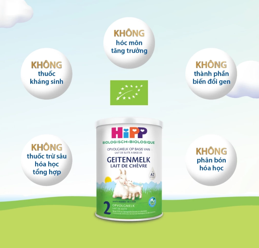 Sữa dê HiPP Organic 400g Số 01 cho bé từ 0 - 6 tháng