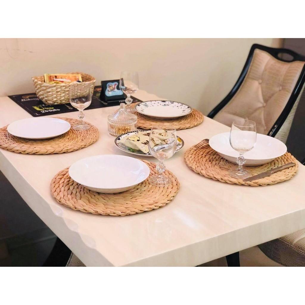 Thảm lục bình lót dĩa ăn VIETBAS tròn LB_DIA