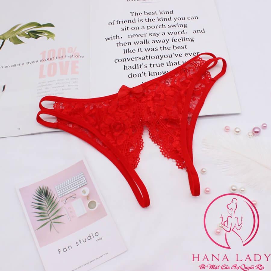 Quần lót lọt khe, quần chip hở đáy ren sexy quyến rũ LK077