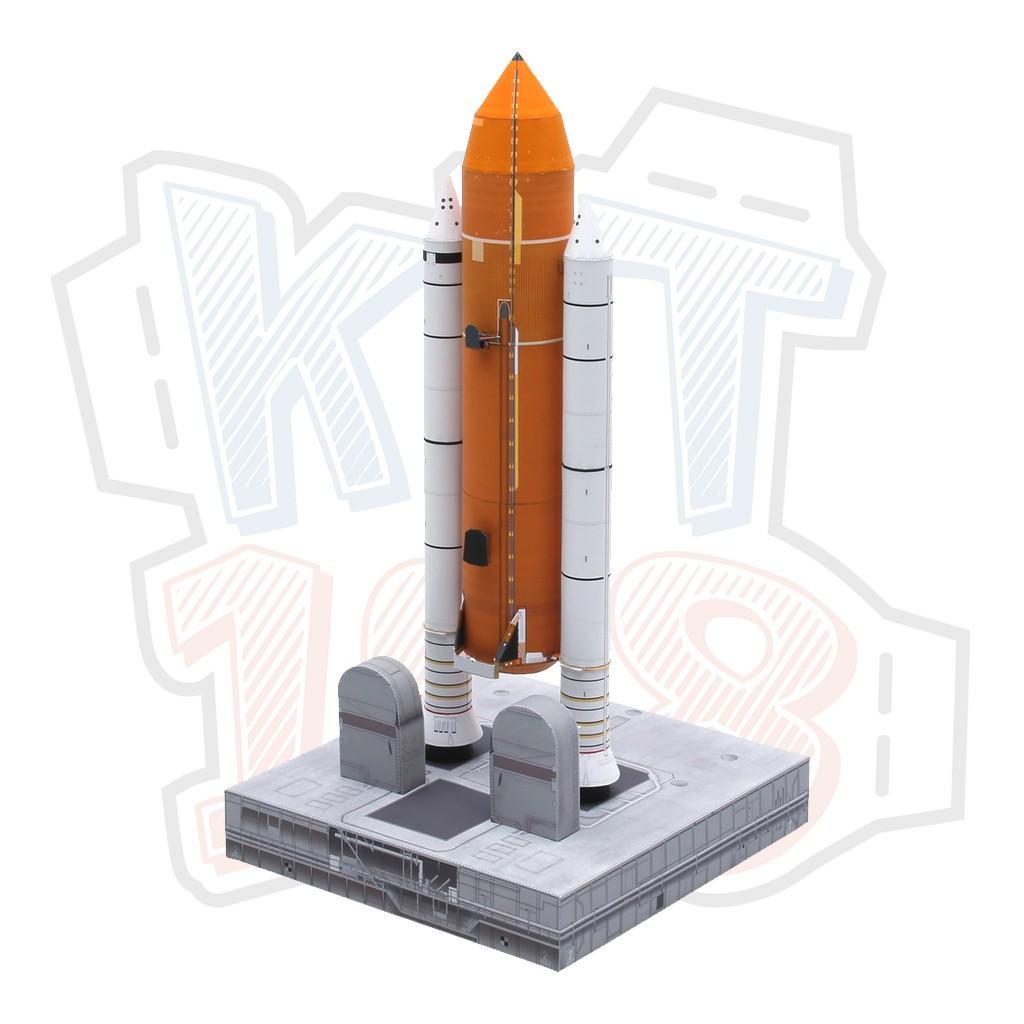 Mô hình giấy Tên lửa Tàu vũ trụ không gian con thoi Space Shuttle Fuel Tank and Rocket Set ver 2