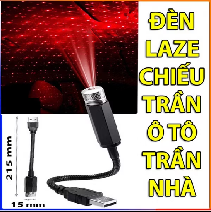 Đèn LED trang trí trần ôtô đèn ngàn sao thích hợp không gian nhỏ