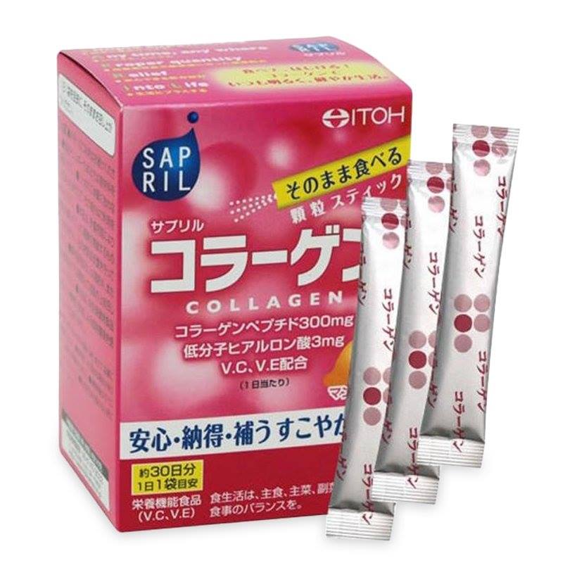 Thực phẩm bảo vệ sức khỏe Itoh Sapril Collagen 30 gói/hộp số 1 Nhật Bản