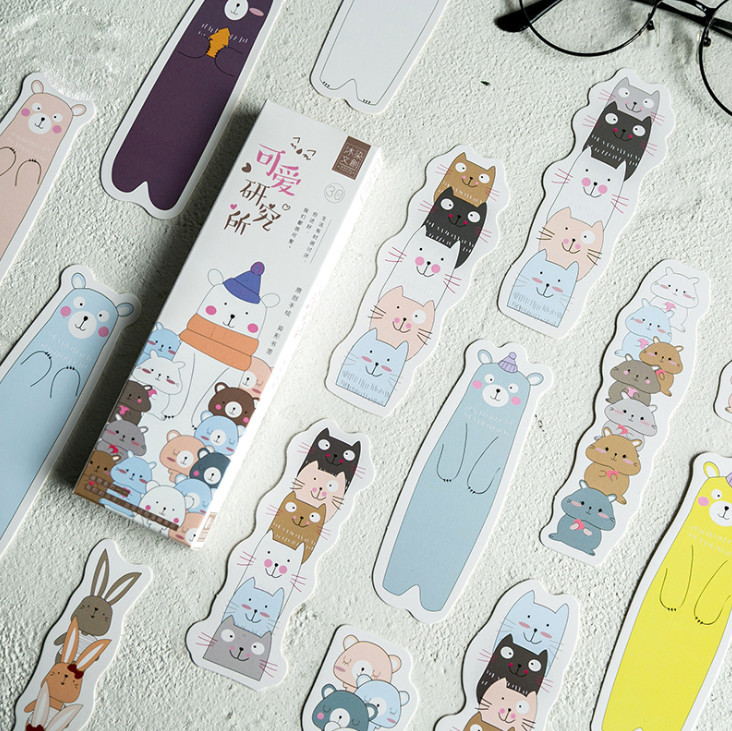 Bộ 30 Đánh Dấu Sách Bookmark Thú Cưng Siêu Cute ( Tặng Kèm Bookmark Nam Châm)