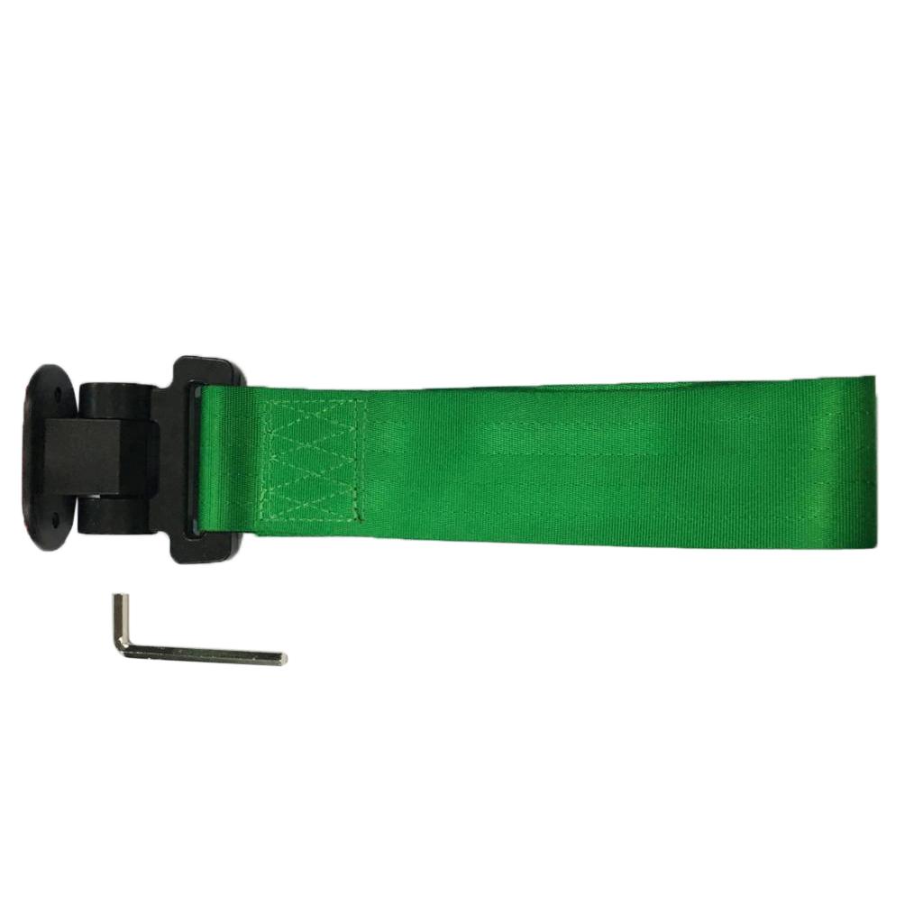 Universal Green Nylon Track Racing Style Tow Strap Stick for Front Bumper