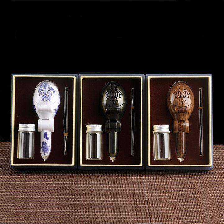 Bộ tẩu xông Đàn hương dùng trên xe oto - kèm bột gỗ Đàn hương