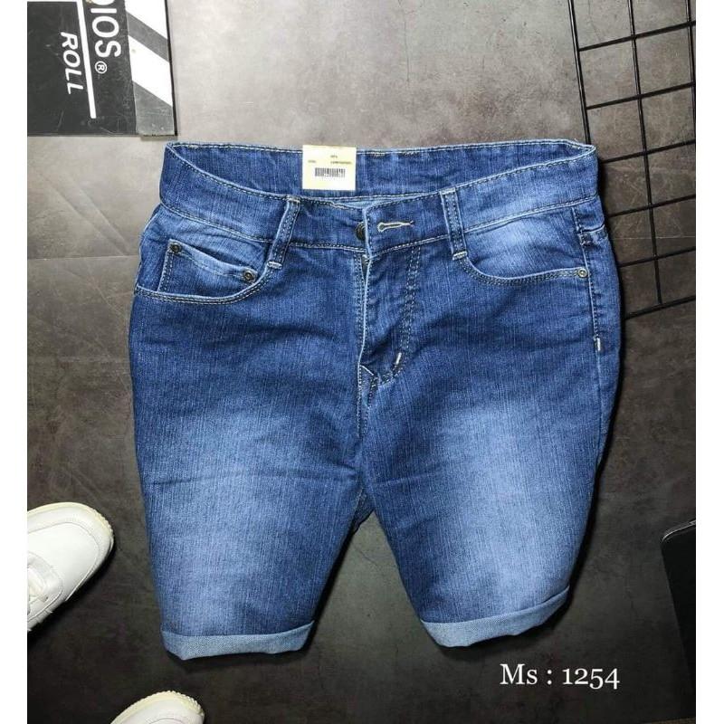 Quần short jeans nam cao cấp trơn