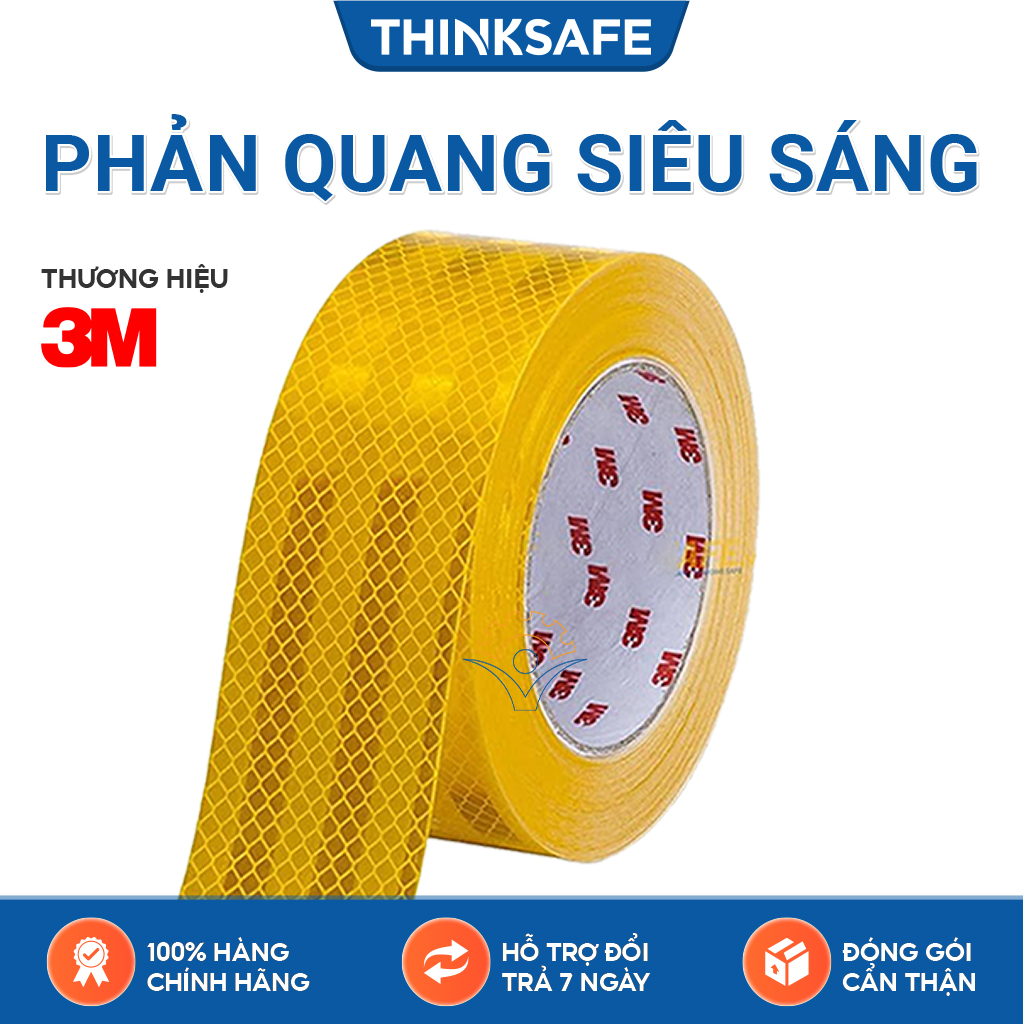 Băng keo phản quang 3M 983 phản quang theo cấu trúc kim cương, bền màu chuyên dùng phản quang xe máy, ôtô nhà xưởng