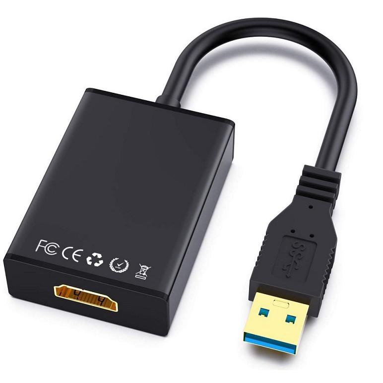 Cáp chuyển đổi từ USB to HDMI (Full HD, 1080) Đen/Trắng