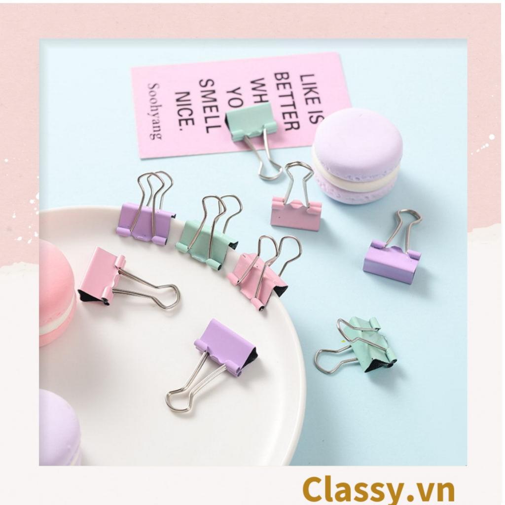 Hộp Ghim giấyClassy , kẹp giấy hộp ba ngăn 3 kích thước nhỏ, vừa, lớn tông màu pastel văn phòng phẩm tiện lợi PK1423