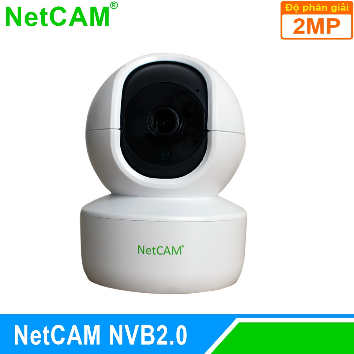 Camera IP WiFi Quay Quét 360 độ NetCAM NVB2.0, độ phân giải 2.0MP - Hàng Chính Hãng