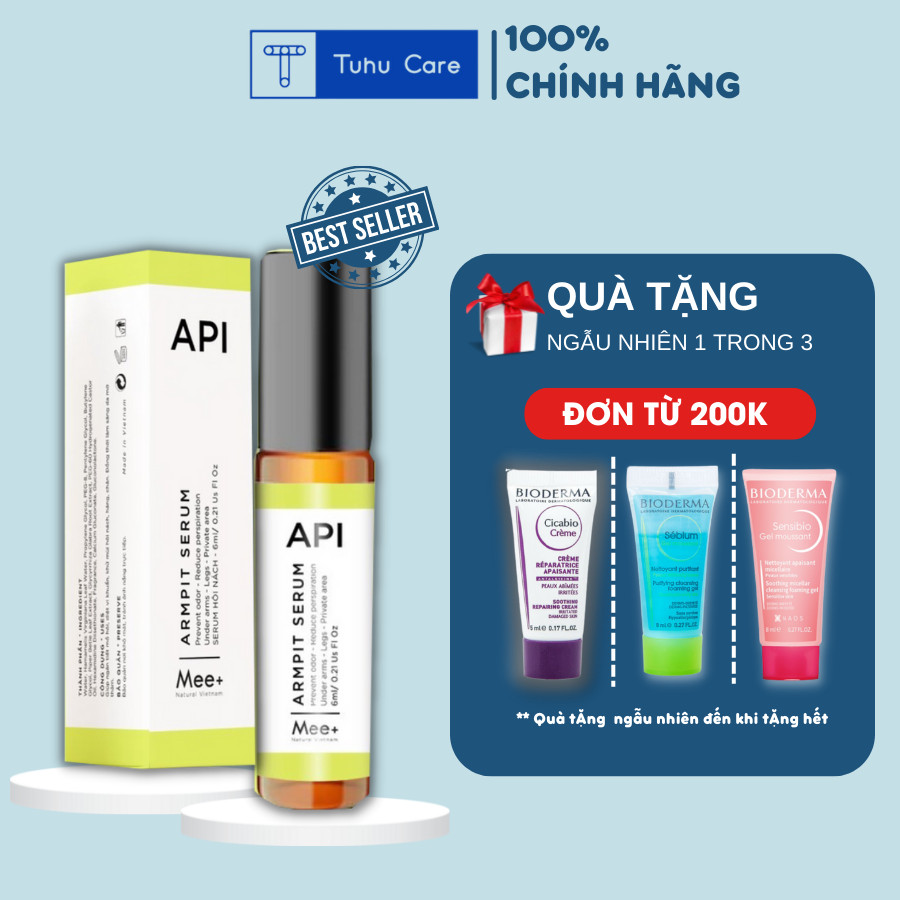 Khử mùi hôi nách API Mee+ 6ml, lăn khử mùi tiện lợi, ngăn tiết mồ hôi nách, giảm thâm nách được khuyên dùng