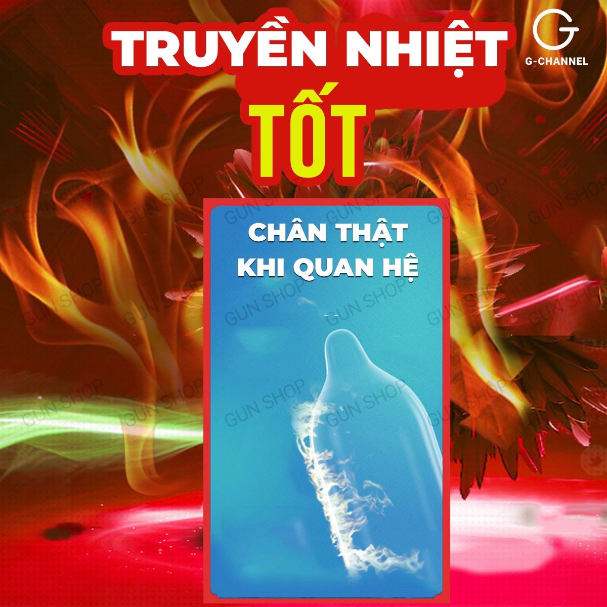 [Hộp 10 cái] Bao cao su Condom Muaisi - Siêu điểm nổi, nóng ấm kèm 1 chiếc BCS Gun Super Thin