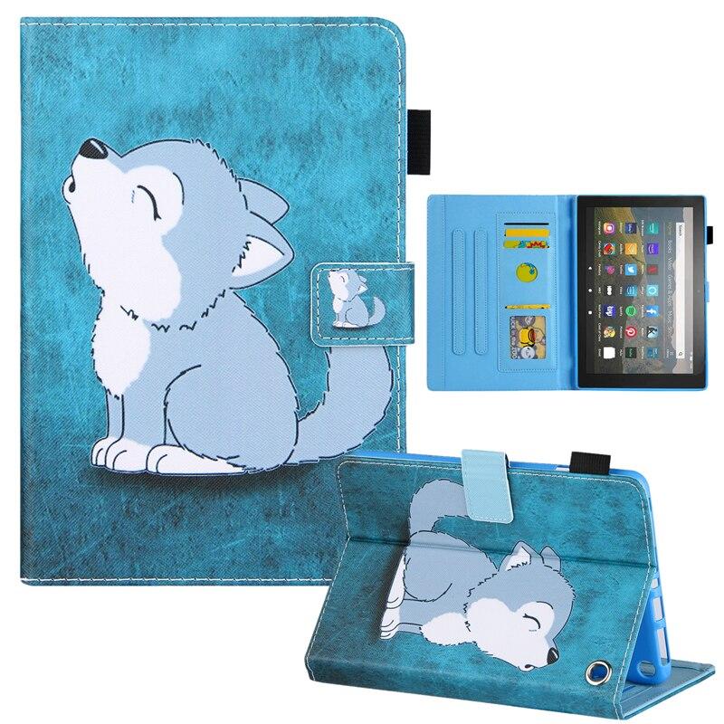 Bao Da Họa Tiết Hoạt Hình Có Nam Châm Cho Amazon Kindle Fire Hd 8 Plus 2020 8.0 Inch