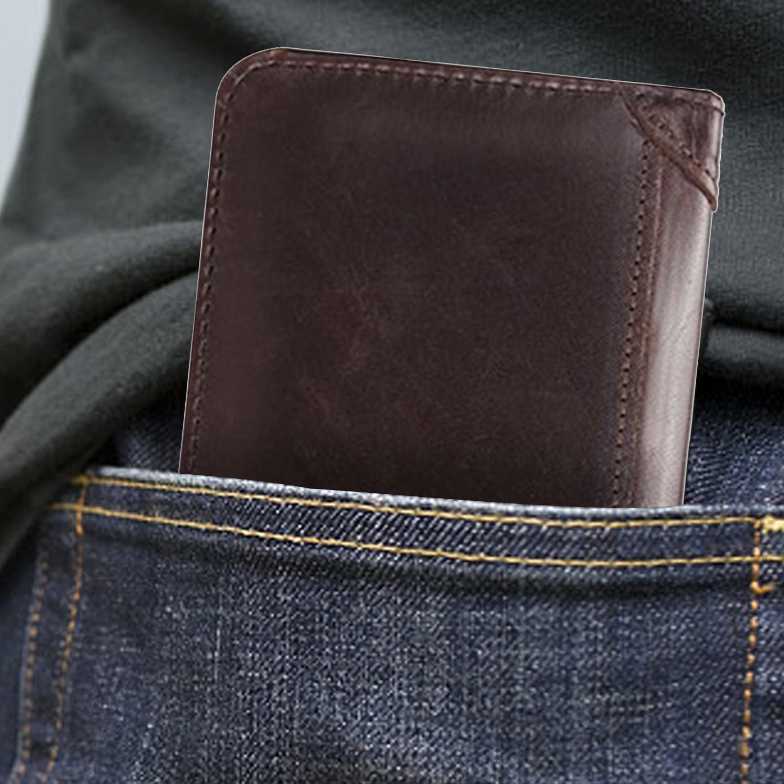 Men Long Wallet  Bifold Vintage Style Minimal PU Leather Card Holder