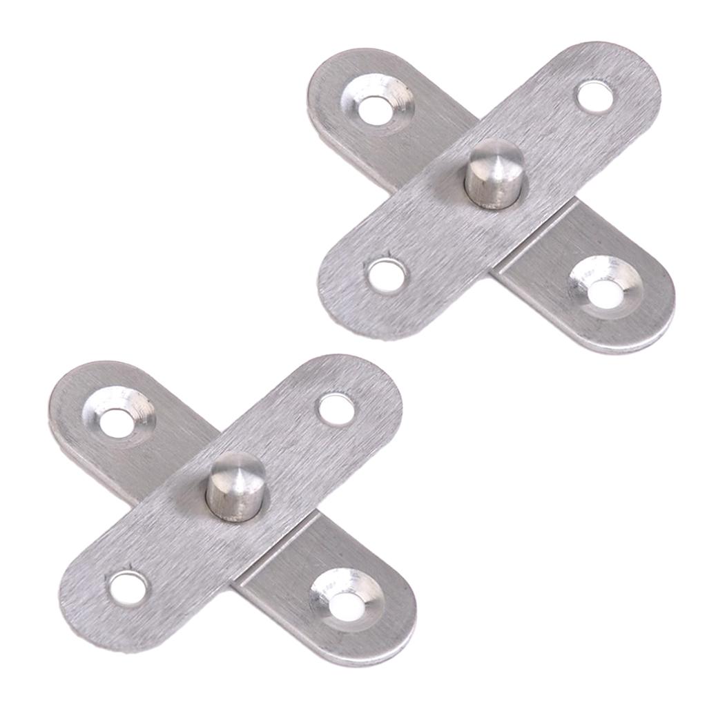 2Pcs Stainless Steel Concealed 360 Degree Rotary Hinge Revolving Door Hinge