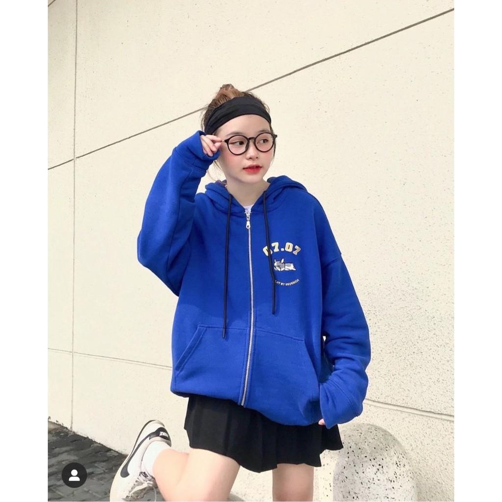 ÁO HOODIE NỈ NGOẠI LÓT BÔNG THÊU 07/07