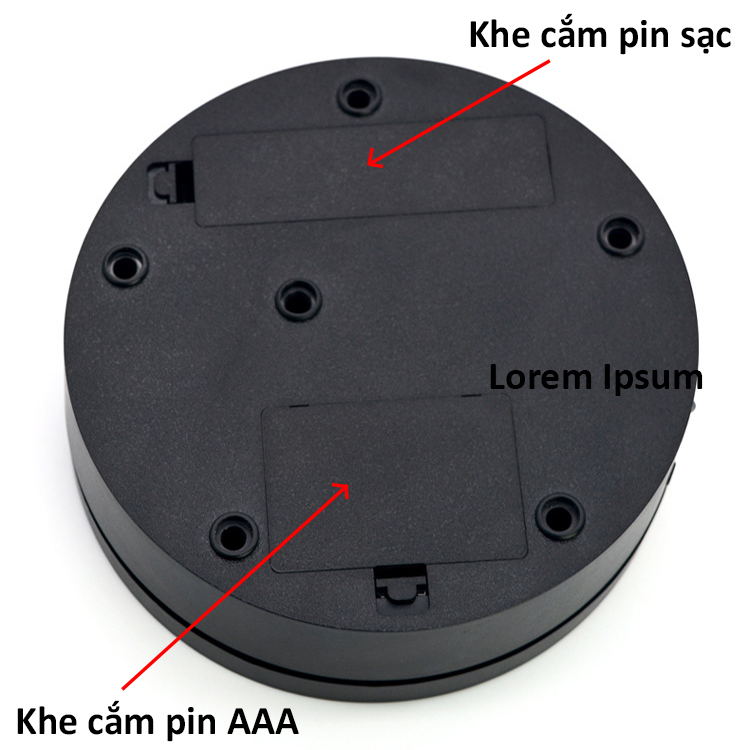 Bàn Xoay Sản Phẩm 360 Độ Cắm Nguồn USB + Pin Sạc Đường Kính 13,8cm Tải 3KG, Đế Xoay Trưng Bày Sản Phẩm Chỉnh Đa Tốc Độ