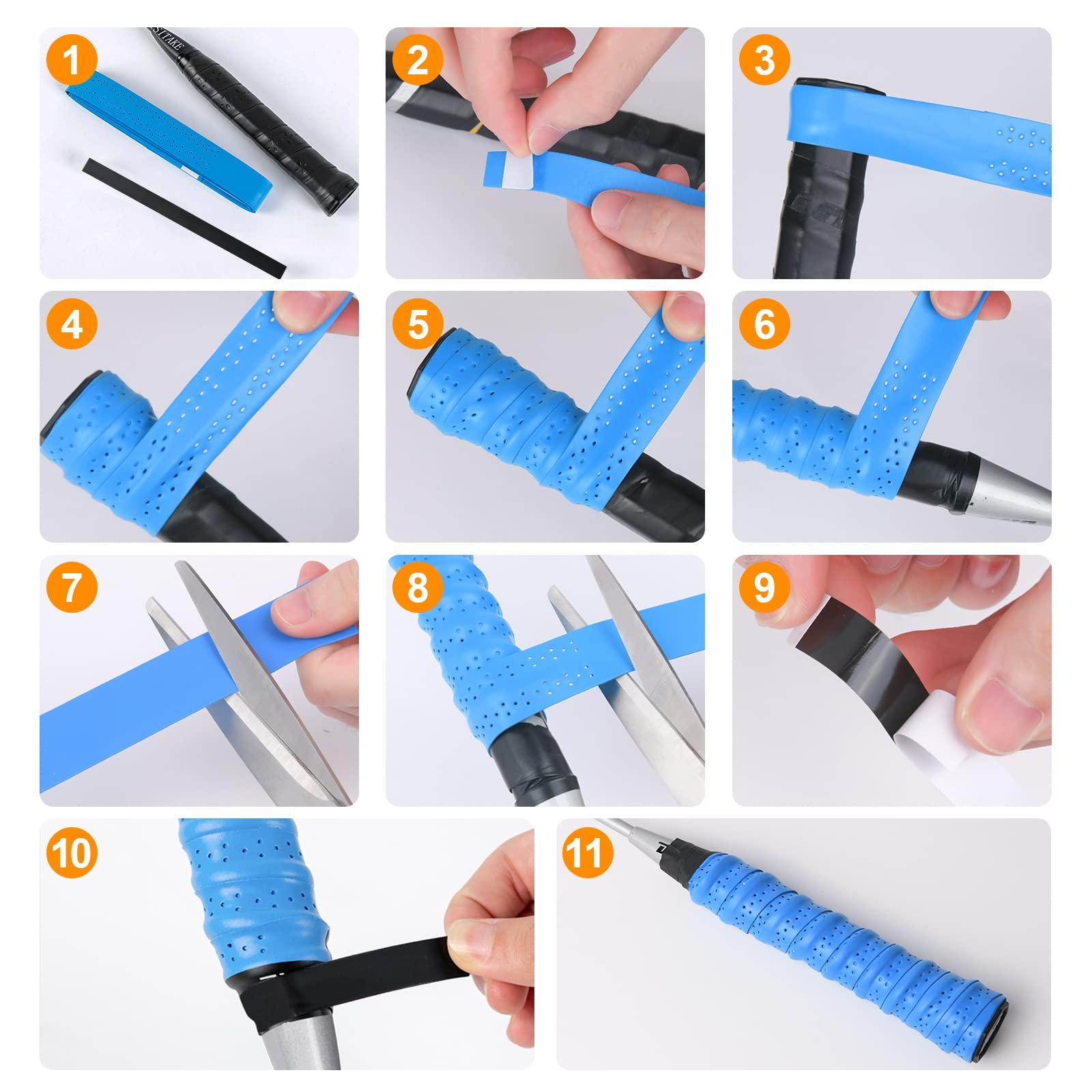 10 % tay cầm vợt tennis, xử lý băng cho cầu lông, cầu lông, vợt squash, băng tự kết dính, dây chuyền cầu lông chống trượt-