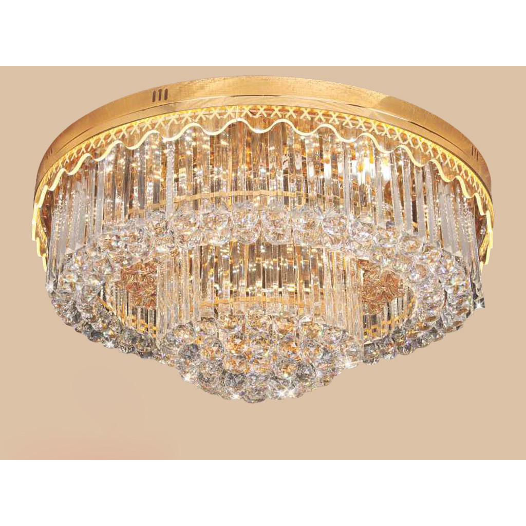 Đèn mâm ốp trần - pha lê trang trí VKT-NC-9129A có điều khiển từ xa