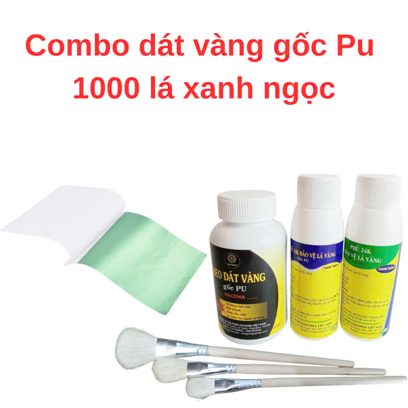 Combo dát vàng gốc Pu 1000 lá vàng đa sắc 14 màu siêu hot