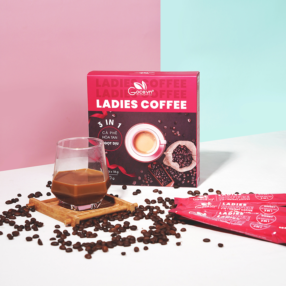 Ladies Coffee - Cafe Nữ hòa tan 3 trong 1 - 270g (15 gói x 18g)