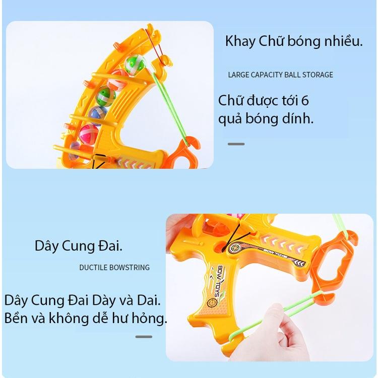 Bộ đò chơi cung bắn bóng dính Hảng B-Duck, gồm 1 cung, 12 bóng dính, 1 bảng dính. (Hàng Sẳn TP.HCM)