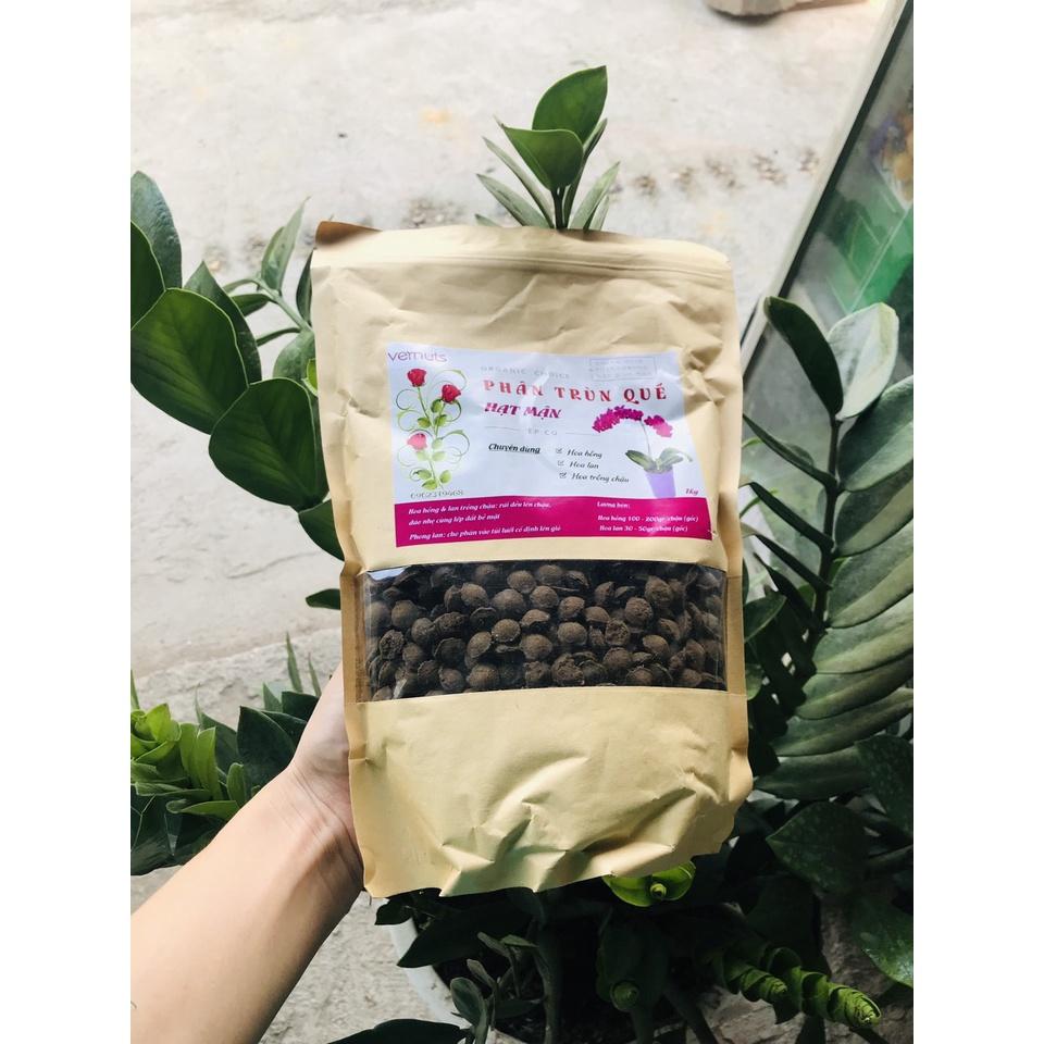 Phân Trùn Quế Hạt Mận Vernuts cho hoa lan và hoa hồng