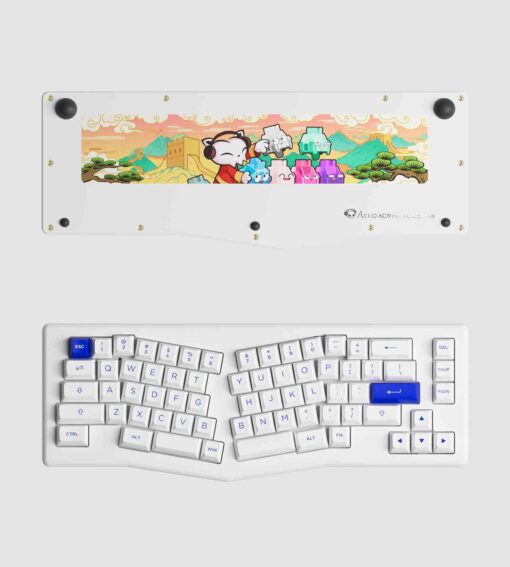 Bàn phím AKKO ACR Pro Alice Plus (Spray Painted White / RGB / Hotswap / AKKO CS / Gasket Mount) - Hàng Chính Hãng