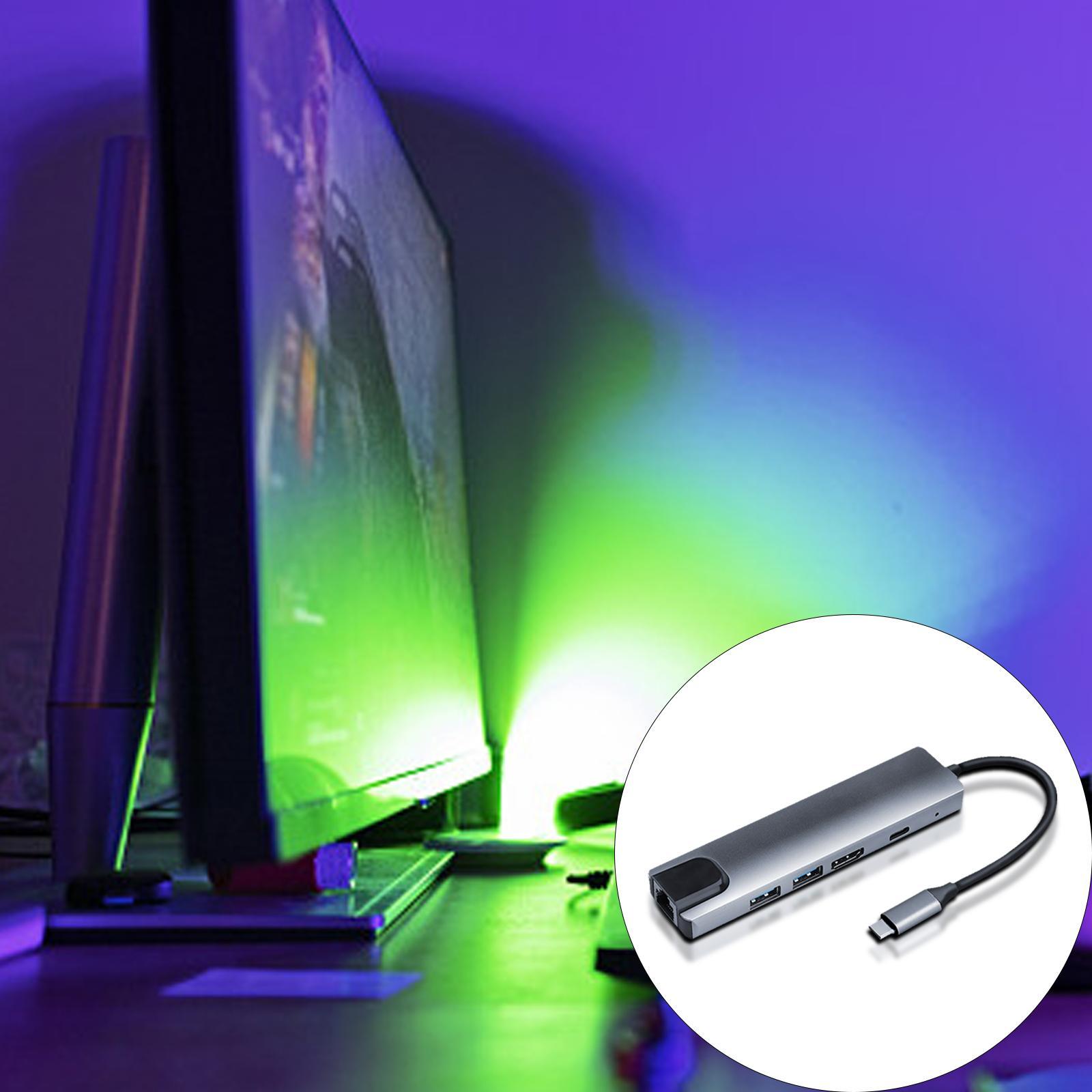 Type-C HUB to 2x USB 3.0 65W PD Charging Port Adapter