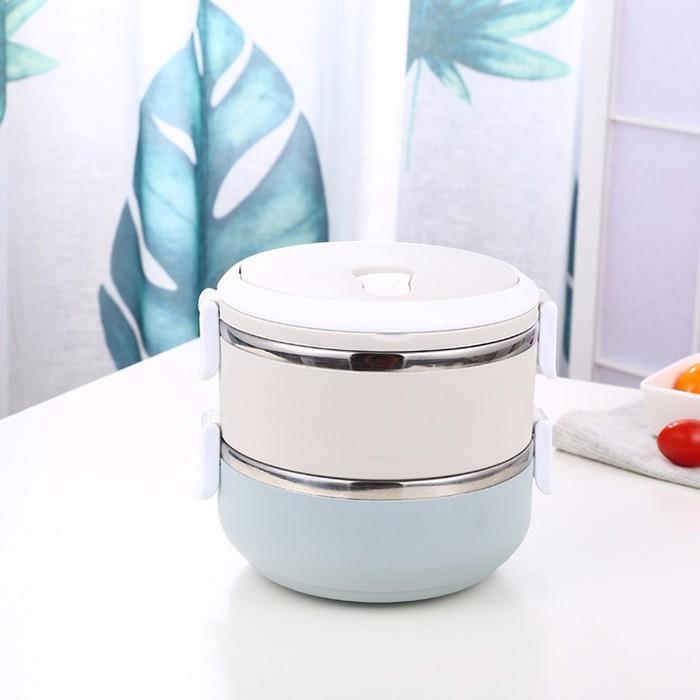 Hộp Cơm 2 Tầng Lúa Mạch Lõi Inox Tiện Dụng - Hàng Chất Lượng