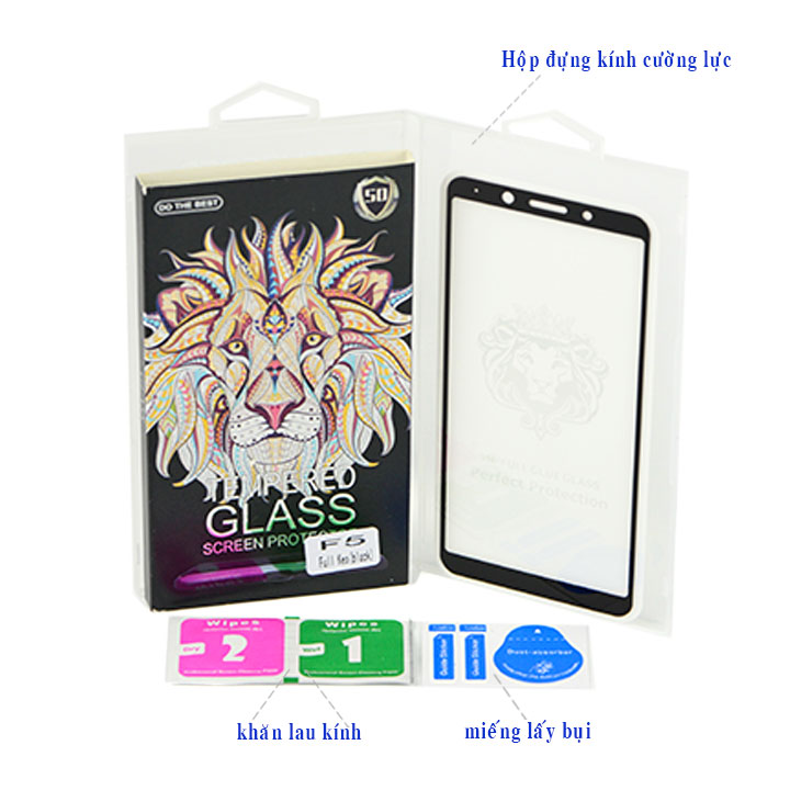 Kính Cường Lực Cho Oppo F5 - Full Màn Hình - Màu Đen - Hàng Chính Hãng