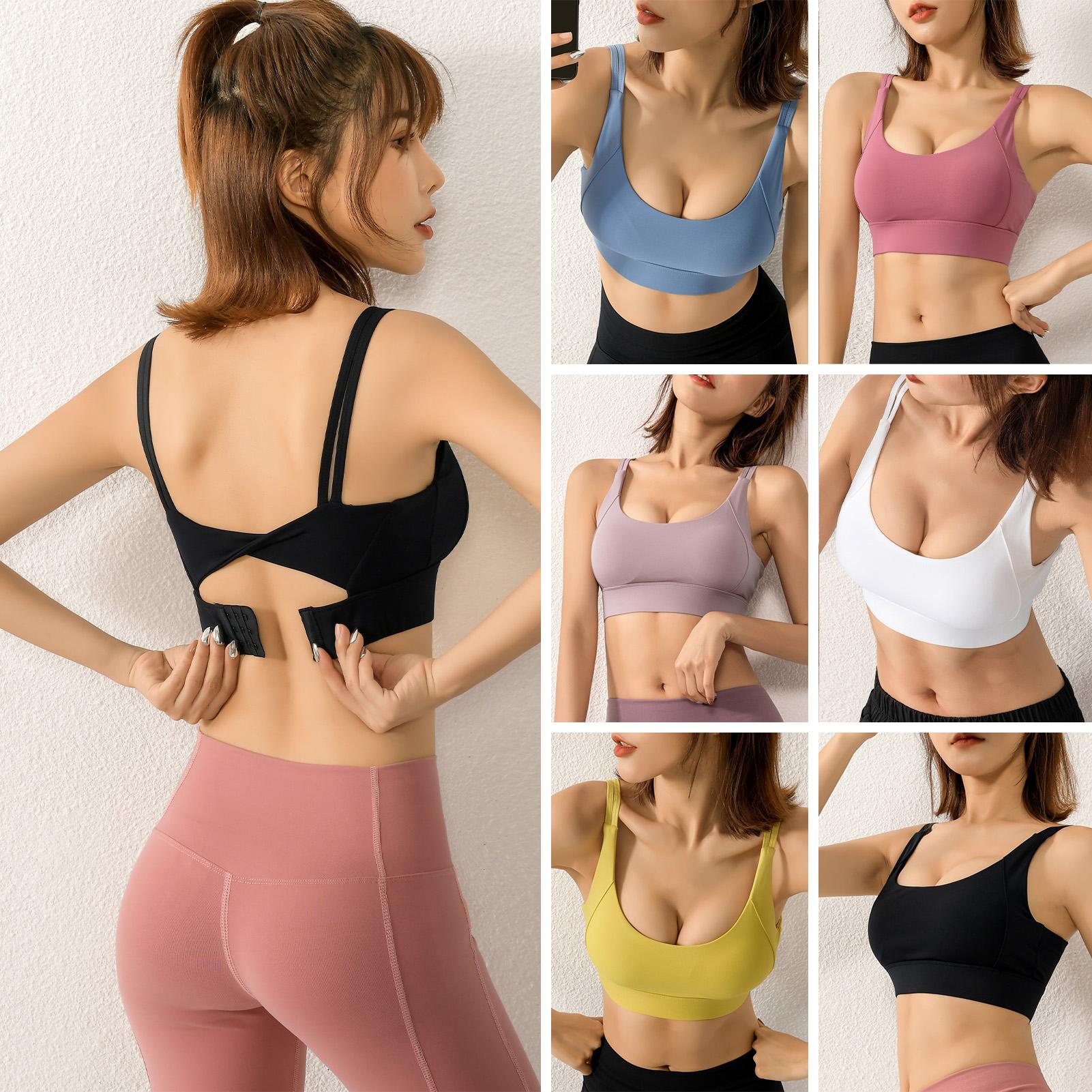 Áo ngực thể thao, yoga cho nữ có Đệm lót Crop-top Tank-Top tôn dáng nâng ngực