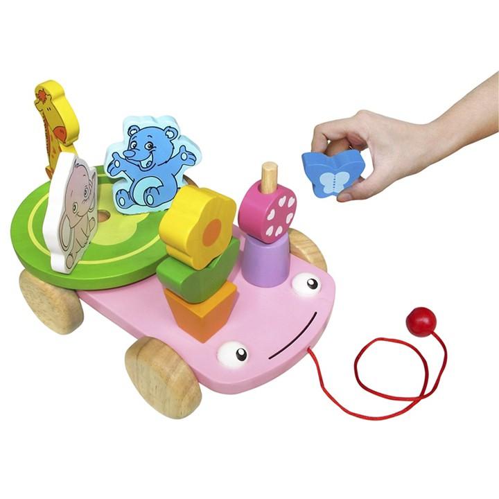 Đồ chơi gỗ Winwintoys - Xe thú vui nhộn 67252