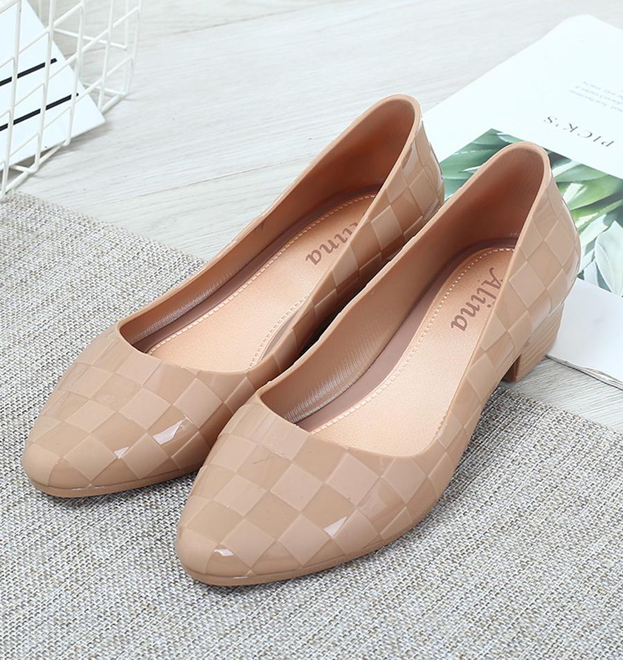 Giày nhựa đi mưa nữ thời trang nhiều màu 3p dáng công sở 251