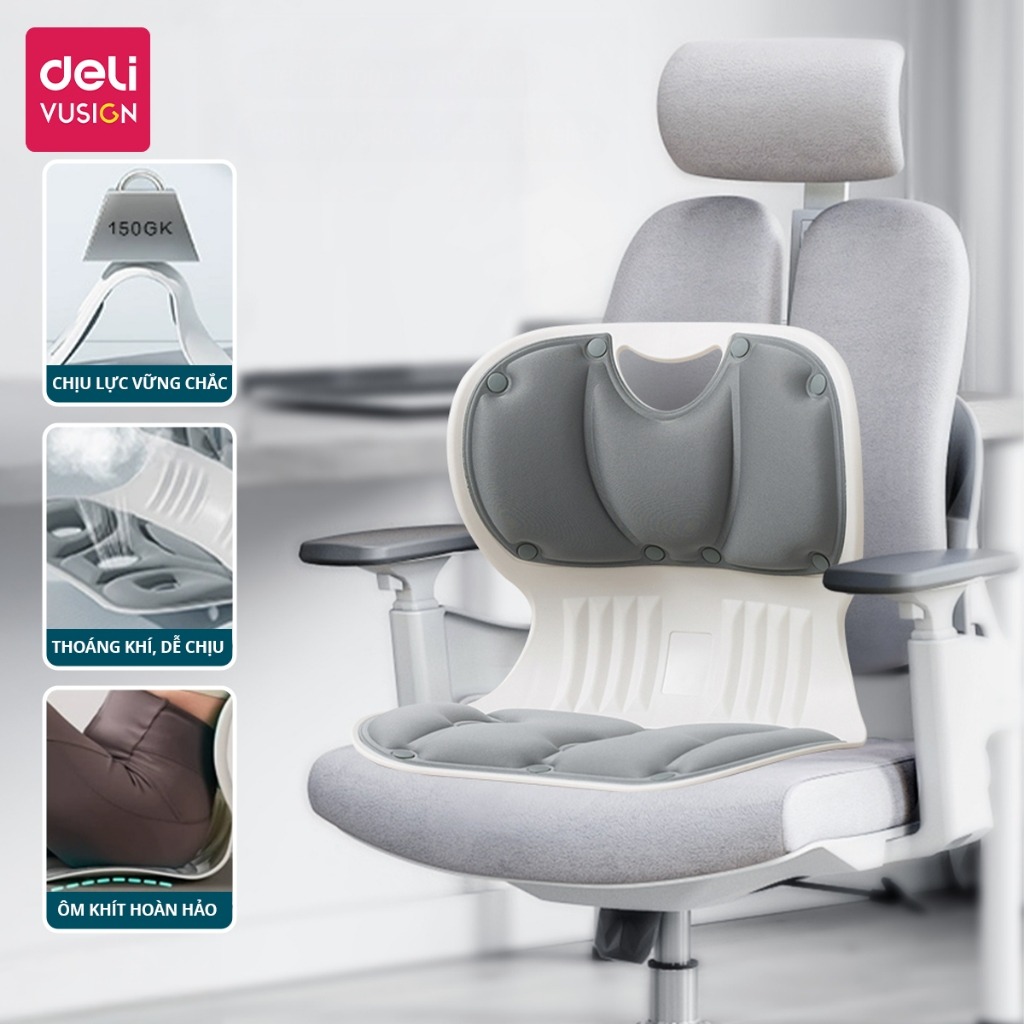 Ghế Công Thái Học Deli Điều Chỉnh Tư Thế Ngồi Chống Gù Lưng, Ghế Bệt Tựa Lưng Chỉnh Dáng Cho Bé, Mẹ Bầu, Văn Phòng