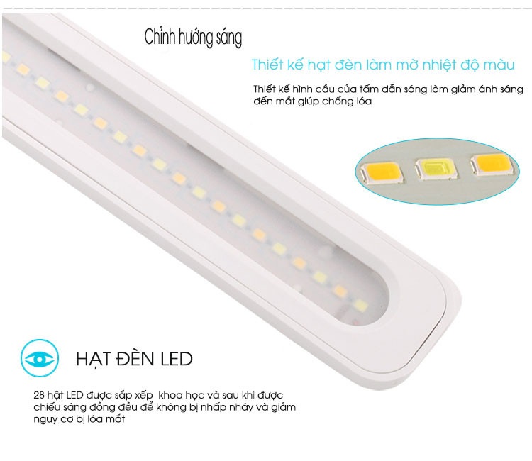 Đèn led chống cận H77 để bàn  thiết kế thông minh -hàng chính hãng