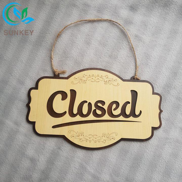 Bảng Gỗ Treo Cửa Chữ Closed - Kích Thước 25x15 cm - Chất Liệu Gỗ MDF Nhập Khẩu - Trang Trí Tường, Treo Cửa