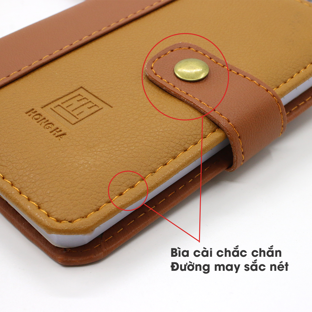 Sổ bìa da Mixbook A6, 200 trang Hồng Hà - 4607