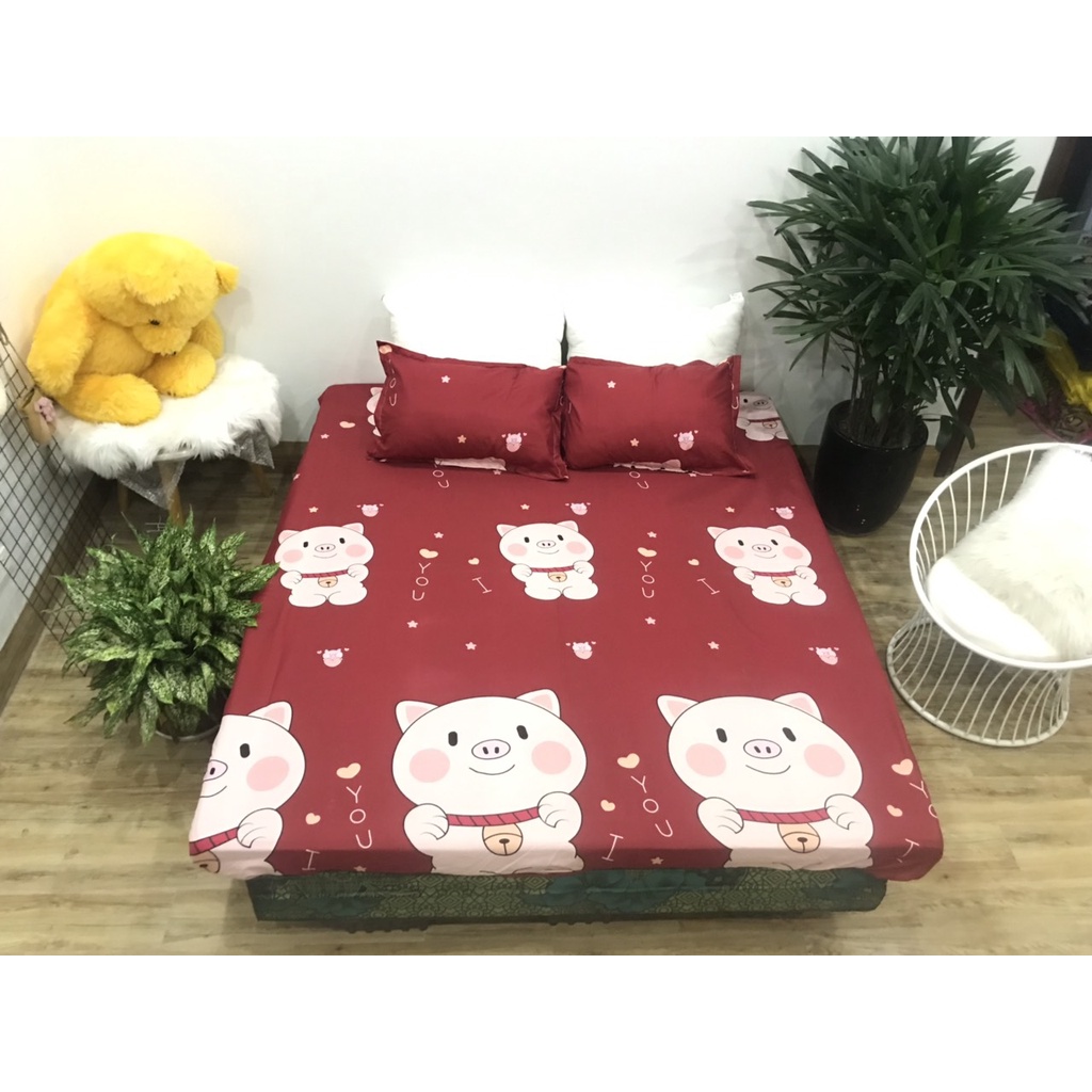 Set Ga Gối 3 món gồm: 1 Ga 2 Vỏ gối Đầu Thương Hiệu DULCETT ( đủ size 1m6 1m8 2m2)