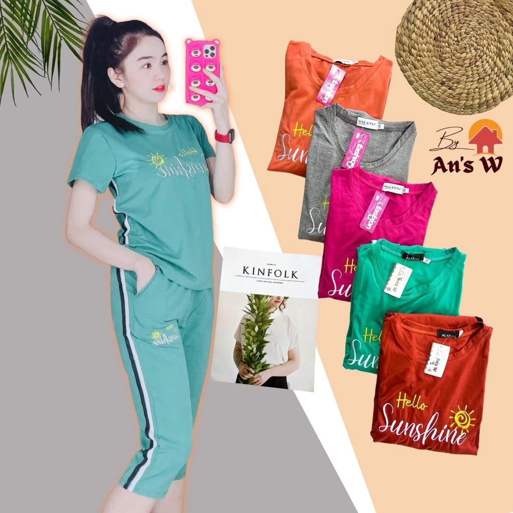 Đồ bộ mặc nhà bộ đồ nữ chất thun co giãn thoáng mát - đủ size đến 85kg