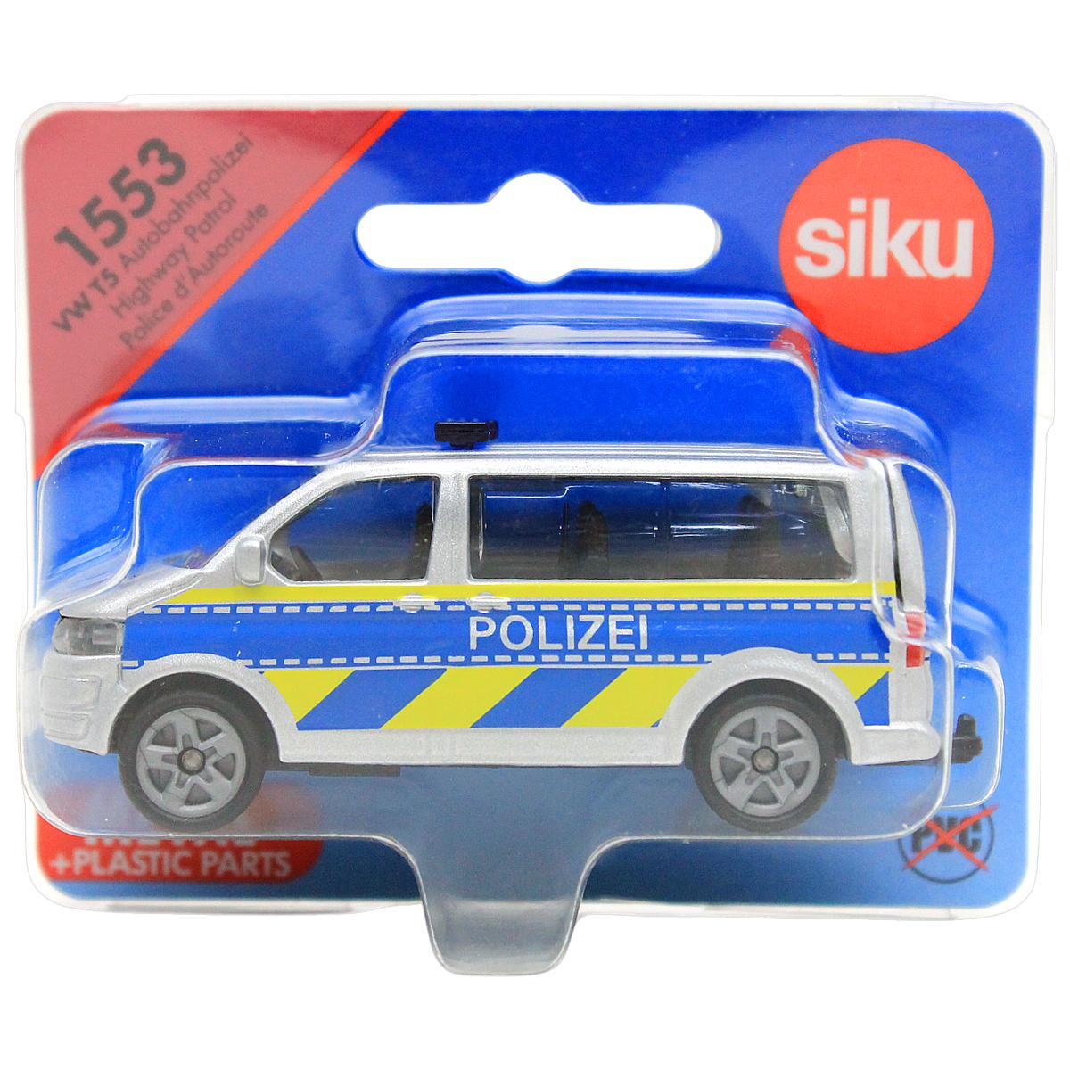 Đồ Chơi Mô Hình Xe Tuần Tra Giao Thông VW T5 - Siku 1553