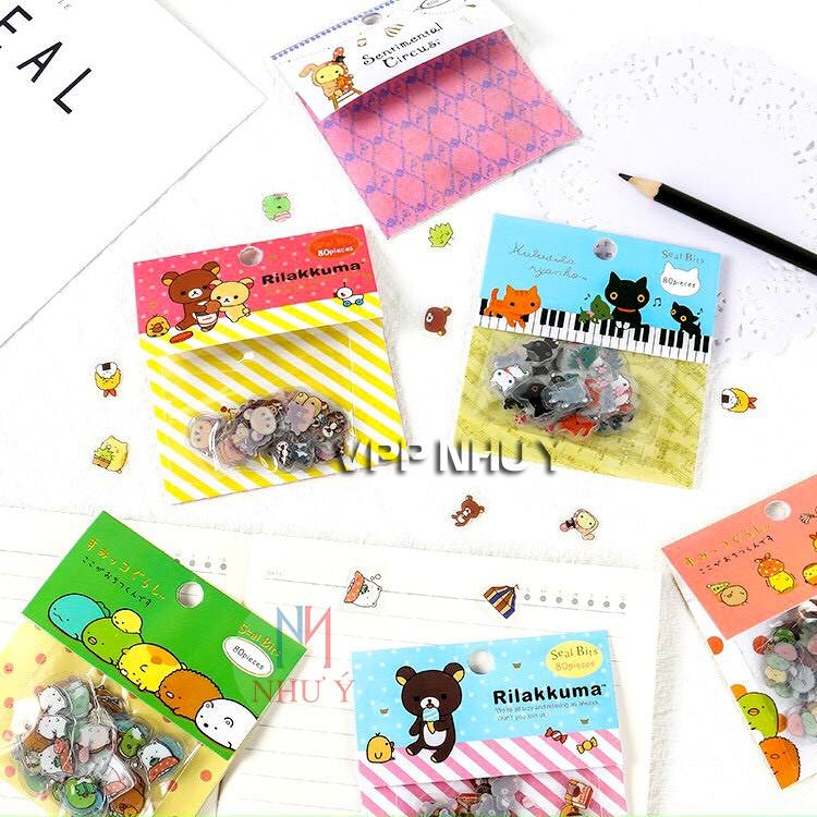 Gói 80 sticker động vật nhí cực đáng yêu chống thấm chống nước