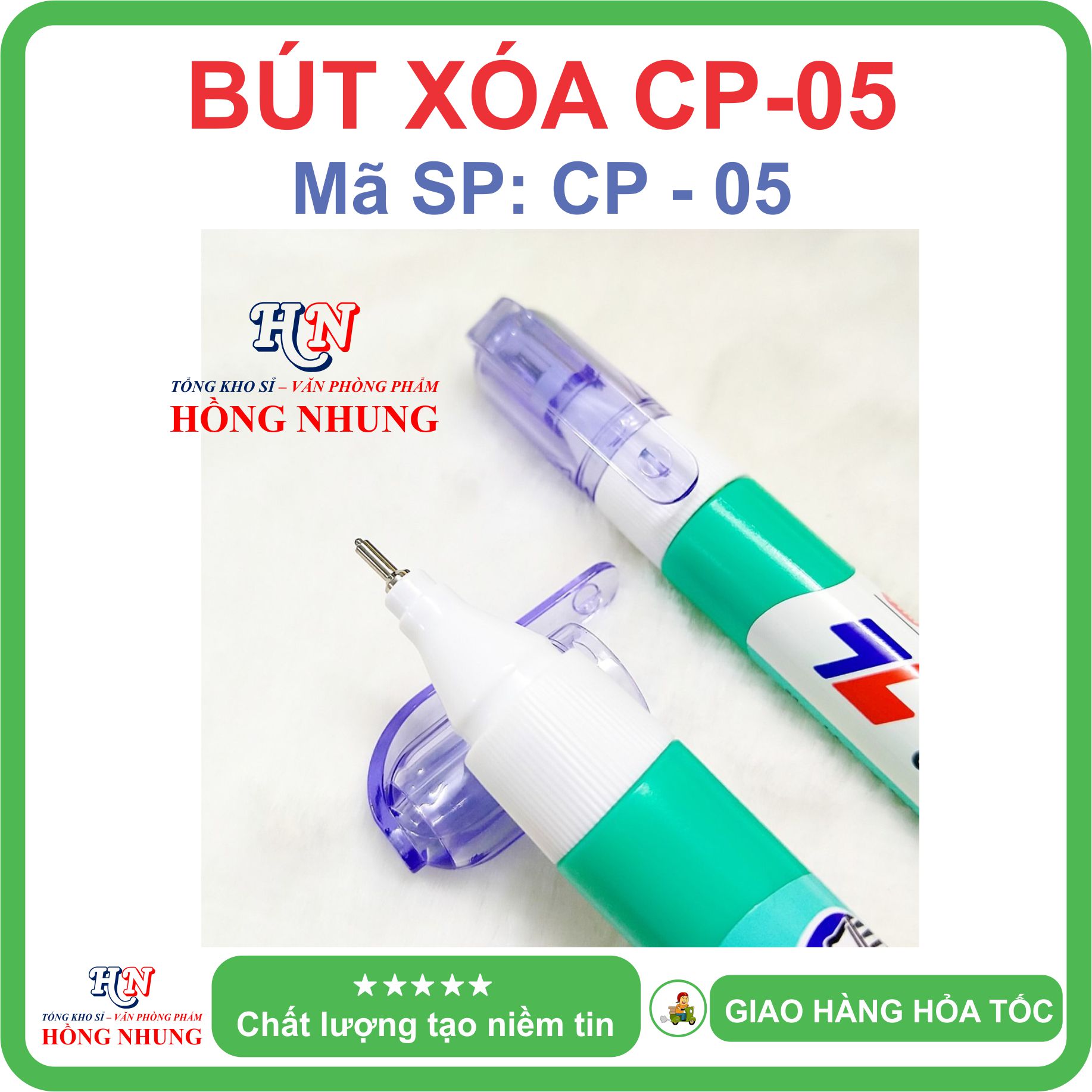 [SÉT] COMBO Hộp 10 Bút xóa nước CP-05, An Toàn, Không Độc Hại, Kiểu Dáng Nhỏ Gọn